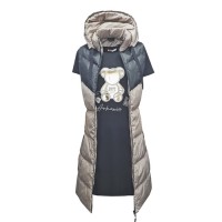 Дамски елек с качулка City Angels, Бежов 6599